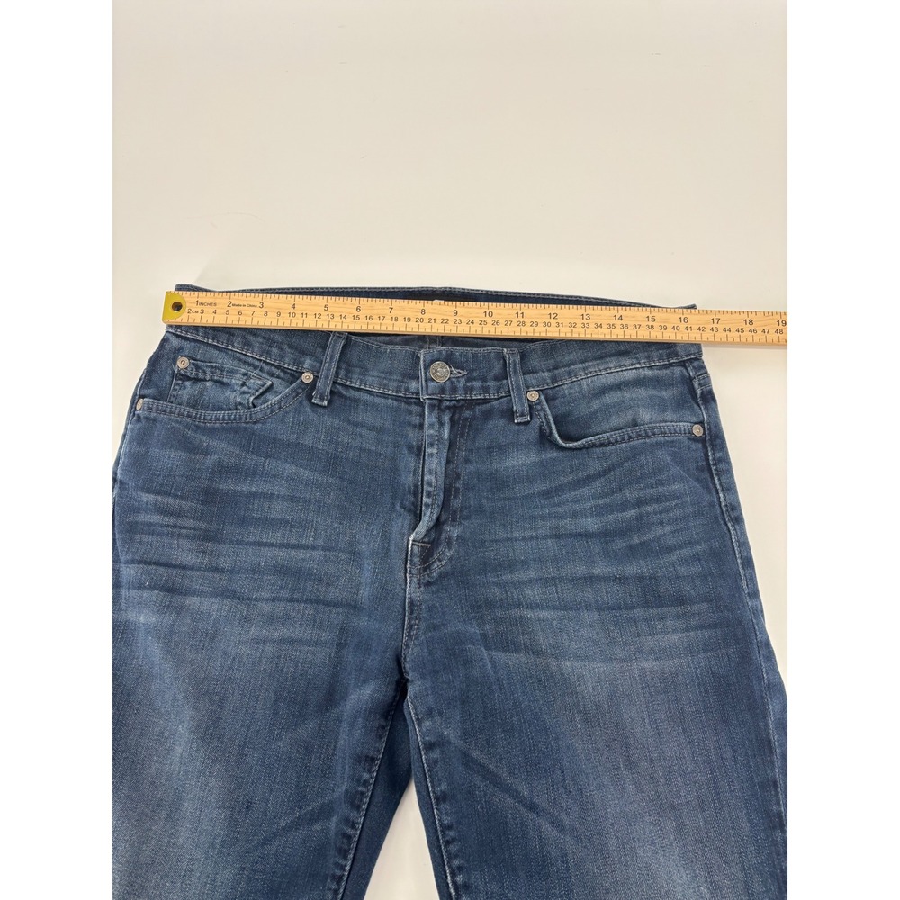 7 For All Mankind Slimmy Luxe Performance Mens Dark Wash Slim Straight Jeans 33 - Picture 4 of 12